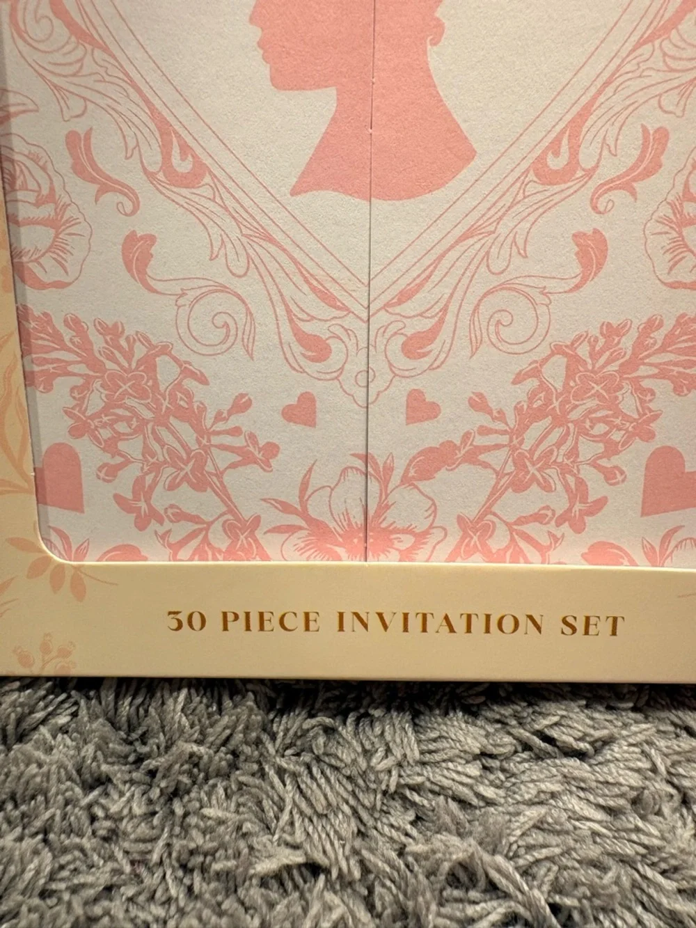 24 Bridgeton Queen's Edition Pink Invitation (4 boxes of 6 invitations =24)